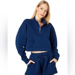 WEWOREWHAT cropped half zip pullover